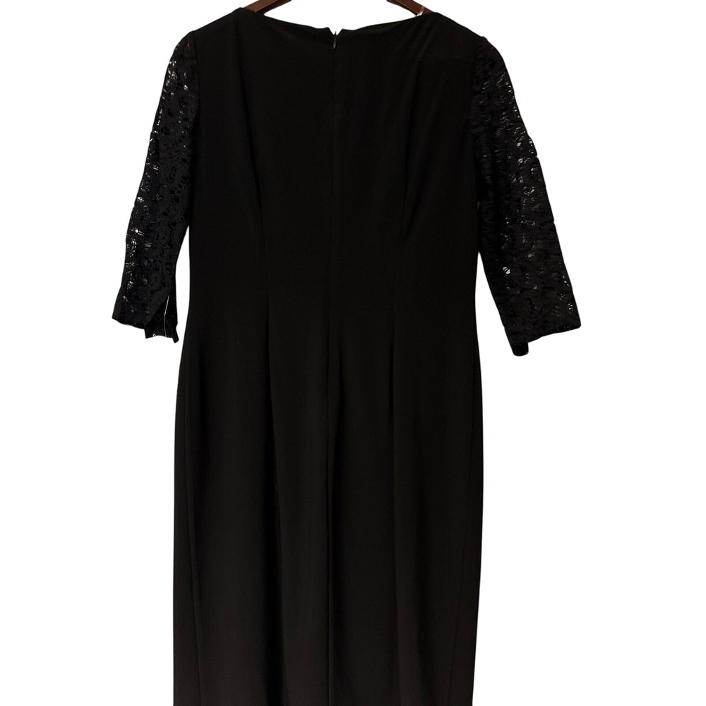 Anne Klein Womens Black Lace Front Sheath Dress 3/4 Sleeve Size 8‎ 10523206-169 - Picture 5 of 5